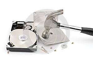 Destroying hard disk drive