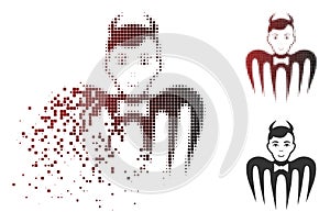 Destructed Dot Halftone Manager Spectre Devil Icon