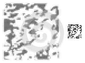 Destructed Halftone Dot Icon
