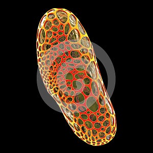 Destruction of bacterium, conceptual 3D illustration