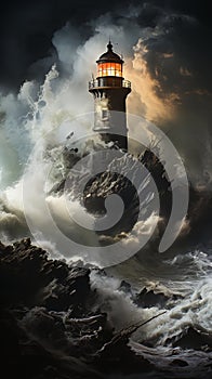 The Destruction of Nature: A Lighthouse Light Angers Despair