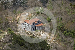 Destruction of a new home in a landslide