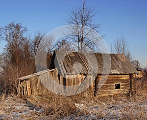 Destruction of the old country sauna