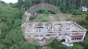 The destruction of the remnants of communism drone image.