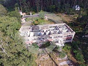 The destruction of the remnants of communism drone image.