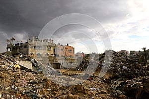 Destruction in Shejayia, Gaza City, Gaza Strip