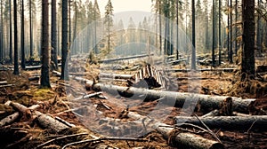 Destruction of tropical forests environmental problem of deforestation
