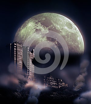 Destruction under the Moonlight photo