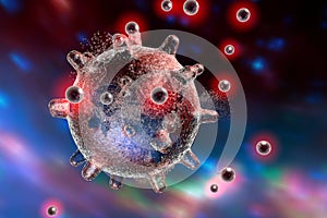 Destruction of a virus by nanoparticles