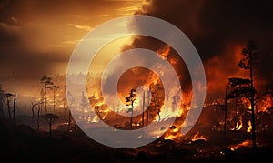 Destructive Fire Engulfs Forest