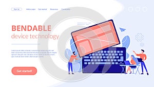 Detachable device technology concept landing page.