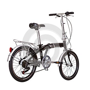 Detachable urban bicycle on isolated white background