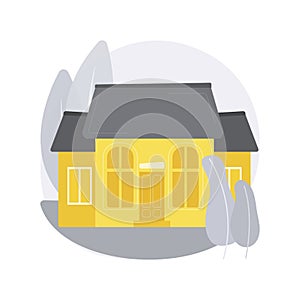 Detached house abstract concept vector illustration.