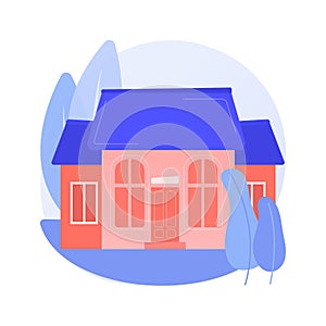 Detached house abstract concept vector illustration