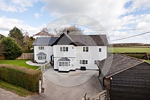 Detached white rendered traditional house