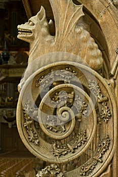 Detail of a 15/16th. century pew
