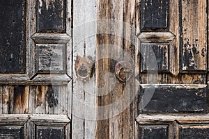 Detail of a abadoned door with arab ornaments at Emir Bachir Chahabi Palace Beit ed-Dine in mount Lebanon Middle east, Lebanon