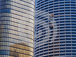 Detail of Adjoining Commercial Skyscraper Towers, Sydney, Australia