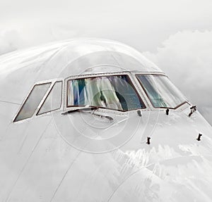 Detail of aircraft nose