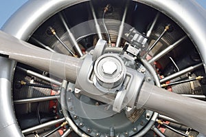 Detail of aircraft propellor Engine photo