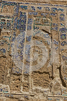 Detail of Ak Saray palace ruins in Shahrisabz, Uzbekist