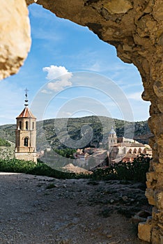 Detail of AlbarracÃ­n, medieval town in Spain