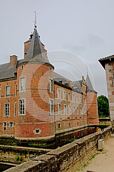 Detail of Alden biesen historic castle, Rijkhoven Belgium