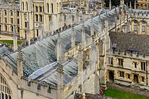 Detail of All Souls College, Oxford University, Oxford, UK. Arch
