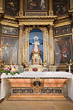 Detail of altar inside Riaza church photo