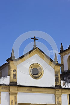 Detail of an ancient church in Olinda, Recife, Brazil