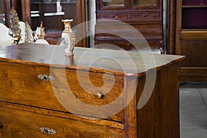 Detail of an ancient italian furniture just restored - Italian c