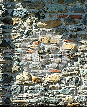 Detail of an ancient stone wall