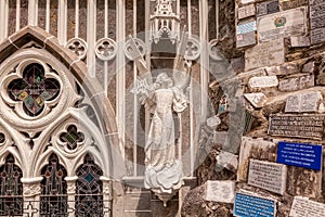 Detail Of The Angel Statue Outside The Las Lajas Sanctuary photo