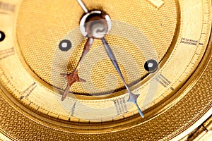 Detail of antique gold clock