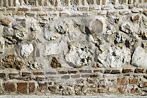 Detail of antique rustic facade