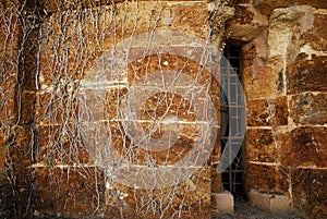 Detail of the apse in monastery of San Clodio, Lugo province, Sp photo