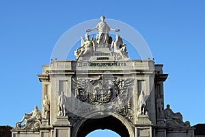 Detail of the arch at Lisbon's downtown