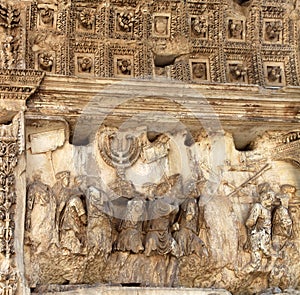 Detail from Arch of Titus in Rome