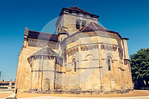 Detail of architecture of the church Saint Martin in Montagne a