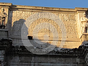 Detail of The Arco di Constantino. photo