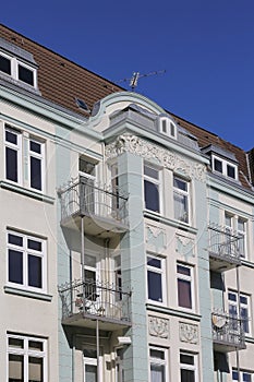 Detail of an Art Nouveau townhouse