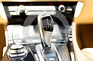 Detail on a automatic gear shifter