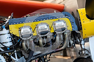 Detail of the AVCO Lycoming 6 cylinder engine