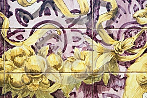 Detail of azulejos in Plaza de Espana, Sevilla photo