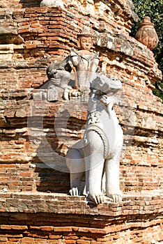 Detail of the Bagaya Monastery in the ancient city of Innwa (Ava) near Mandalay