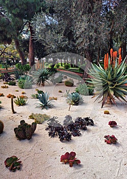 Detail of Bahai Gardens Haifa Israel