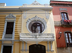 Detail of Balcony in La Orotava. Tenerife Island. Spain. photo