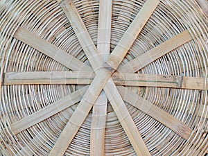 Detail of a bamboo basket