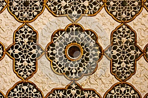 Detail of bas-relief decoration inside the fort of Jaipur