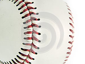 Detail of baseball ball